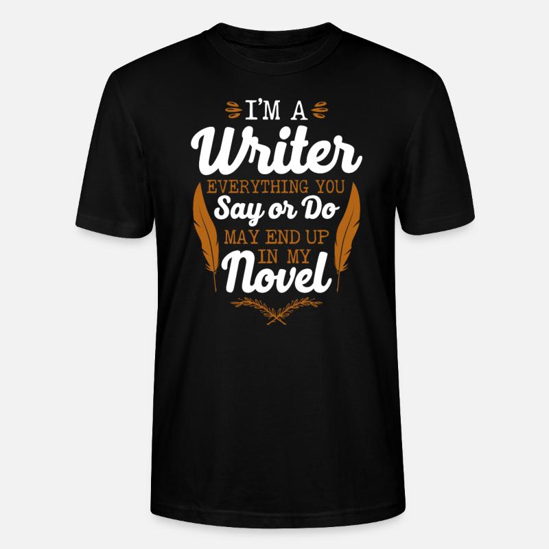 Écrivain de roman et publié - T-shirt bio CRAFTER Stanley Stella Unisexe - noir