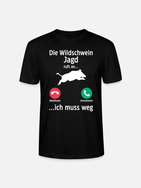 Jäger Wildschweinjäger Jagd - Stanley/Stella Unisex Bio-T-Shirt CRAFTER - Schwarz