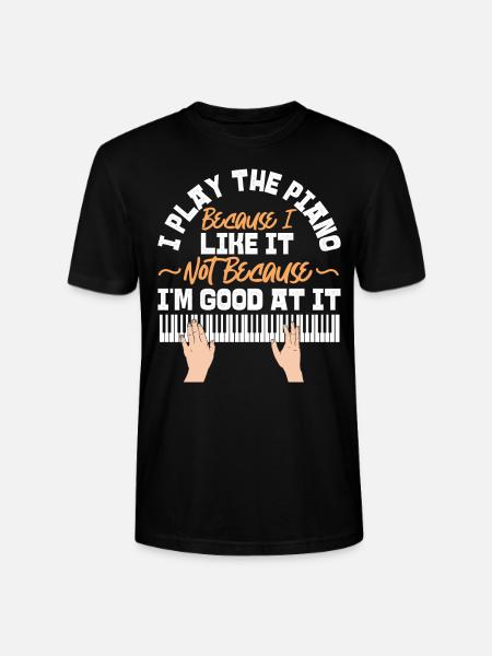 Piano Teacher Pianist Keyboard I - Stanley/Stella CRAFTER Unisex Organic T-Shirt - black