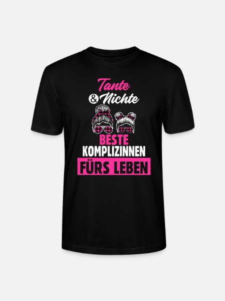 Tante und Nichte - Stanley/Stella Unisex Bio-T-Shirt CRAFTER - Schwarz