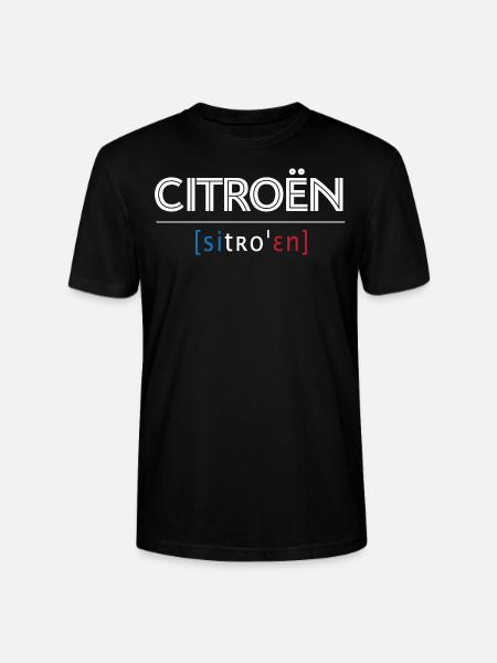 Citroën Fransk Flag Sjovt - Stanley Stella CRAFTER unisex økologisk-T-shirt - sort