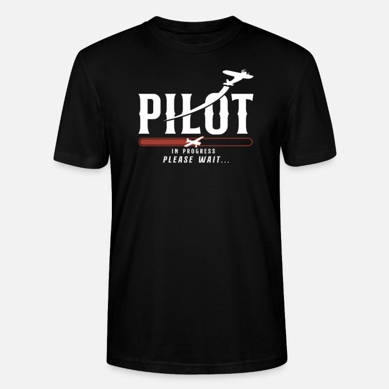 Airplane Pilot Future Pilot - Stanley/Stella Unisex Bio-T-Shirt CRAFTER - Schwarz
