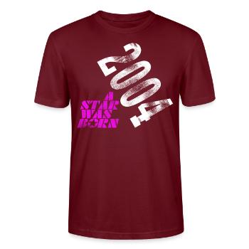 2004 - Stanley/Stella CRAFTER Unisex Organic T-Shirt - burgundy - Front - Alina (178cm) & Michal (187cm)