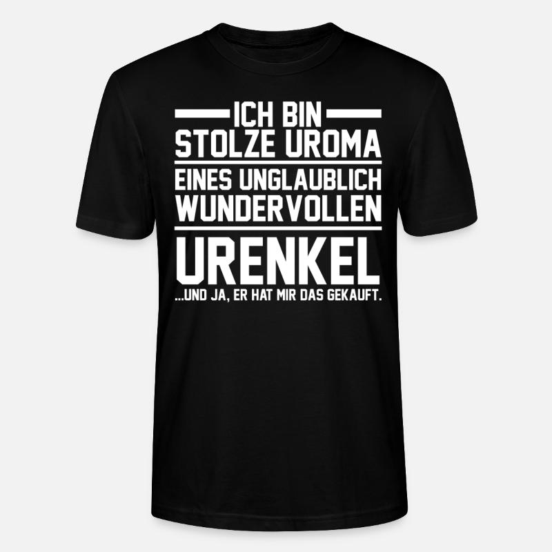Urenkel Großmutter Uroma - Stanley/Stella Unisex Bio-T-Shirt CRAFTER - Schwarz