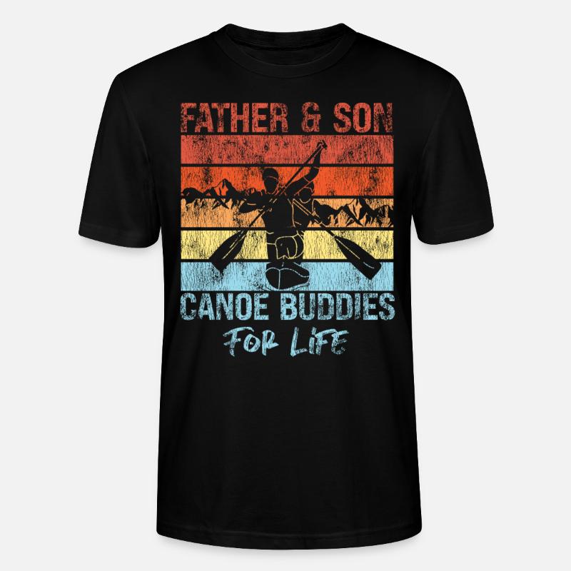 Sprint Canoe Canoeing Son Father - Stanley/Stella Unisex Bio-T-Shirt CRAFTER - Schwarz