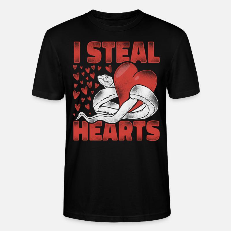 Snake Serpent Valentines Day - Stanley/Stella Unisex Bio-T-Shirt CRAFTER - Schwarz