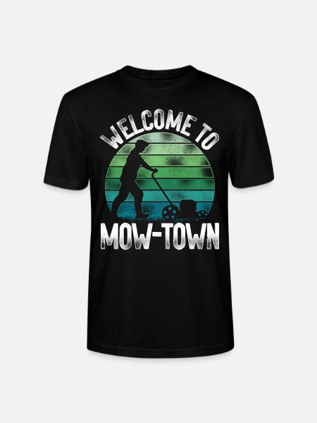 Lawn Mower Mowing Dad Father - Stanley/Stella CRAFTER Unisex Organic T-Shirt - black