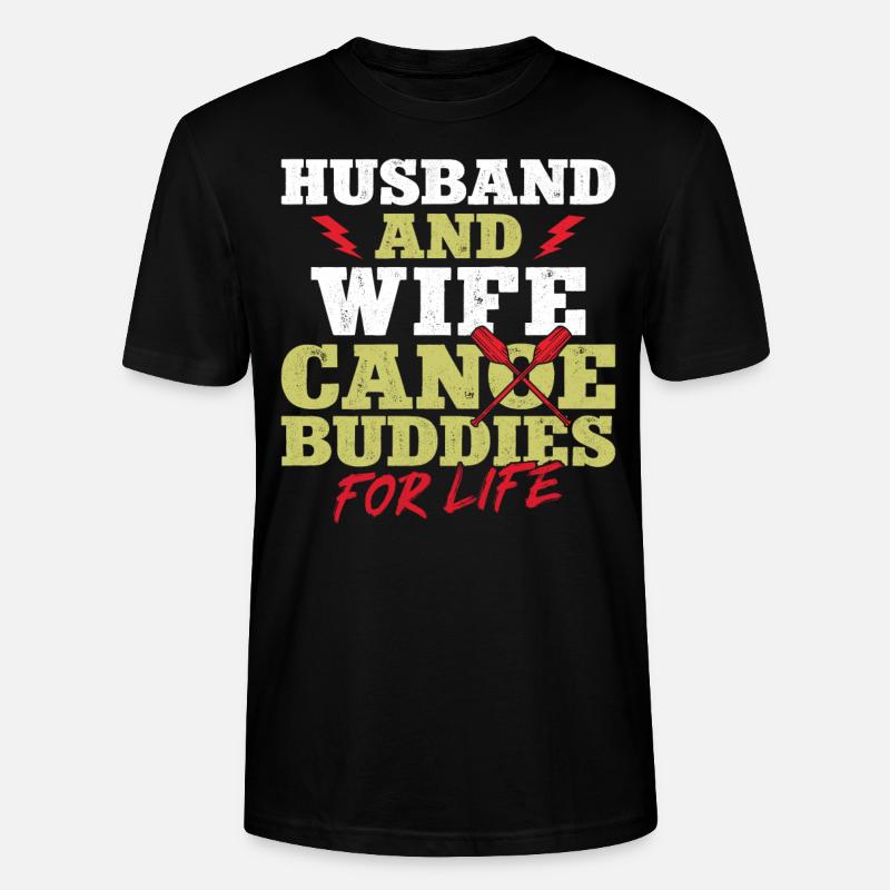 Canoe Canoeing Marriage Wedding - Stanley/Stella Unisex Bio-T-Shirt CRAFTER - Schwarz
