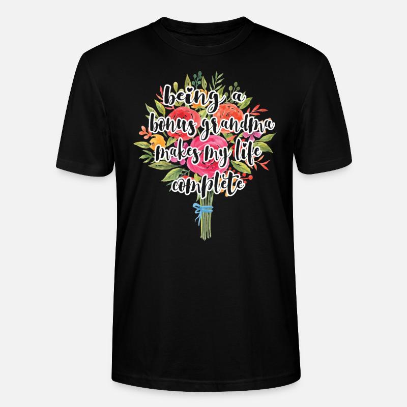 Stolze Bonus-Oma Beste Stiefgroßmutter Geschenk - Stanley/Stella Unisex Bio-T-Shirt CRAFTER - Schwarz