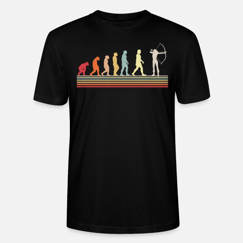 Archery Bow Archer Evolution Girl - Stanley/Stella Unisex Bio-T-Shirt CRAFTER - Schwarz