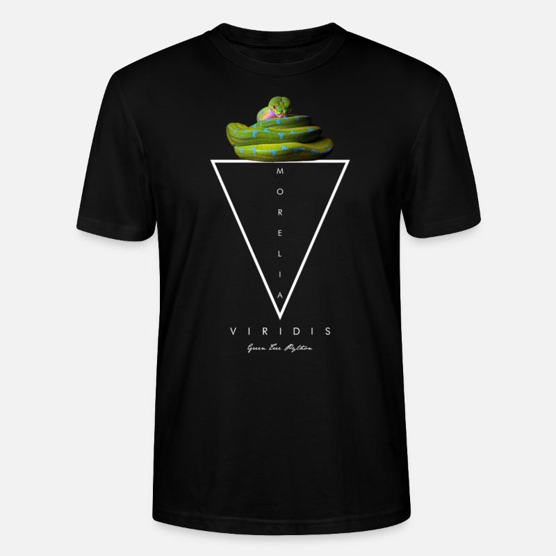Green Tree Python Modern Geometric - Stanley/Stella CRAFTER Unisex Organic T-Shirt - black