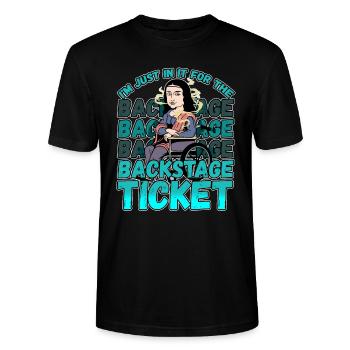 Conception de fauteuil roulant pour handicapés pour une amputation - T-shirt bio CRAFTER Stanley Stella Unisexe - noir - Devant - Alina (178cm) & Michal (187cm)