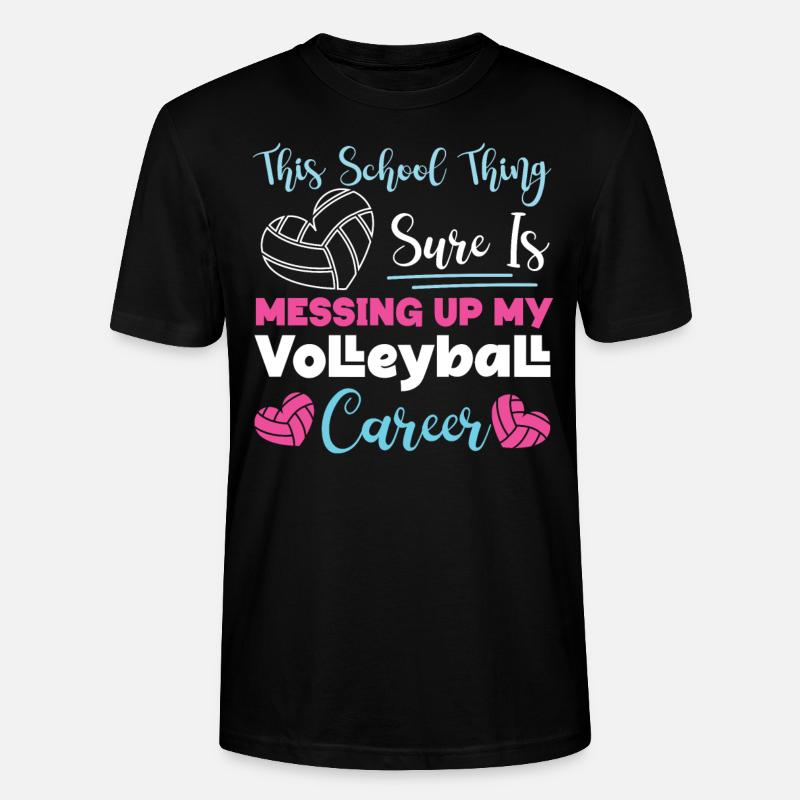 Équipe de volley-ball cette école - T-shirt bio CRAFTER Stanley Stella Unisexe - noir