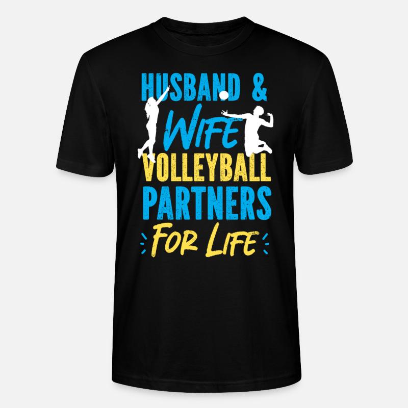Volleyball Player Team Husband - Stanley/Stella Unisex Bio-T-Shirt CRAFTER - Schwarz