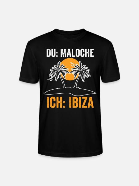 Du Maloche ich Ibiza - Stanley/Stella Unisex Bio-T-Shirt CRAFTER - Schwarz