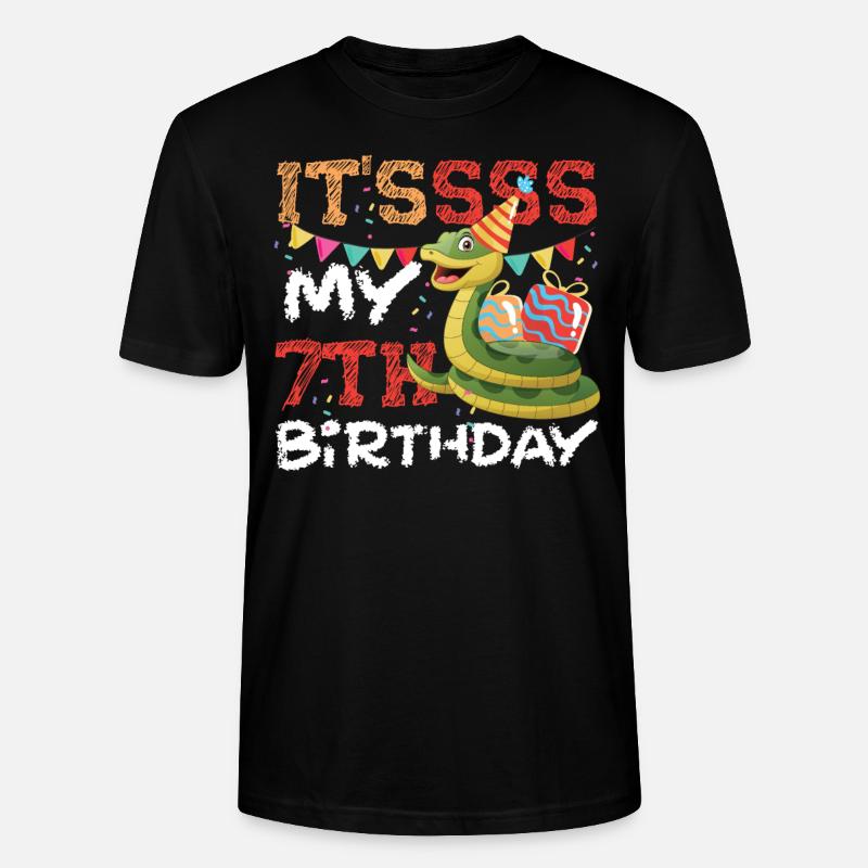 Serpent Serpent C’est mon 7ème - T-shirt bio CRAFTER Stanley Stella Unisexe - noir