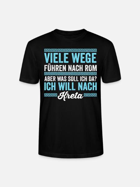 Ich will nach Kreta - Stanley/Stella Unisex Bio-T-Shirt CRAFTER - Schwarz