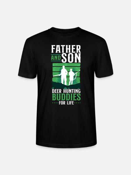 Cerf chasse chasseur père - T-shirt bio CRAFTER Stanley Stella Unisexe - noir