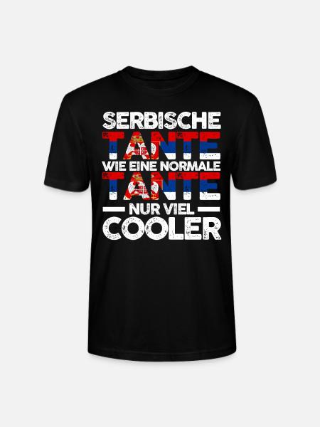Serbin Tante Serbien - Stanley/Stella Unisex Bio-T-Shirt CRAFTER - Schwarz