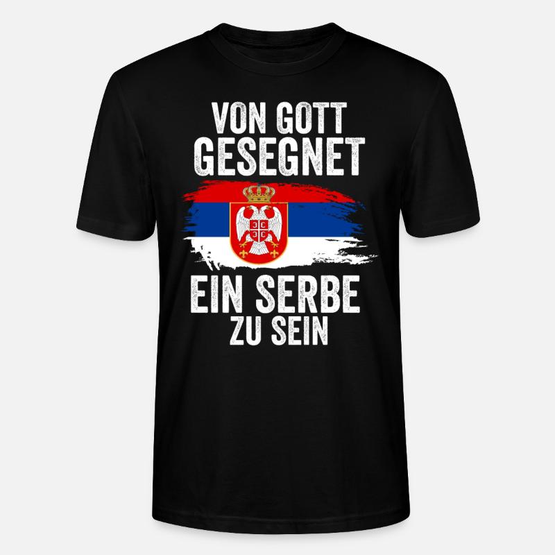 Serbien Serbe Serbisches - Stanley/Stella Unisex Bio-T-Shirt CRAFTER - Schwarz
