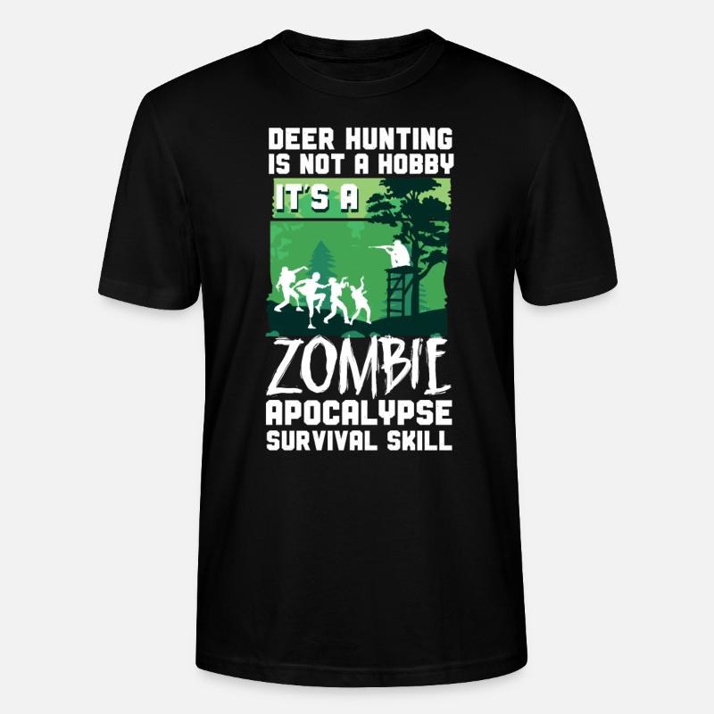 Chasseur de cerfs Buck Zombie - T-shirt bio CRAFTER Stanley Stella Unisexe - noir