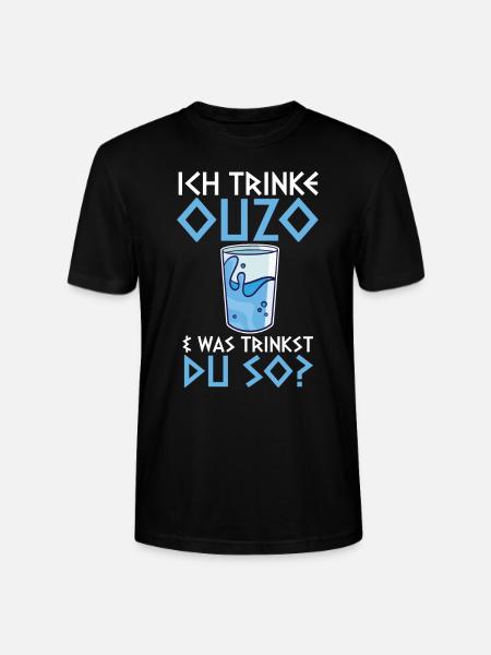 Ich trinke Ouzo - Stanley/Stella Unisex Bio-T-Shirt CRAFTER - Schwarz