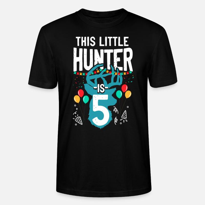 Buck Deer Chasse Hunter Kid - T-shirt bio CRAFTER Stanley Stella Unisexe - noir