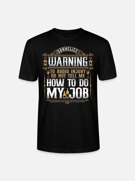 Sommelier Wine Drinking Tasting - Stanley/Stella CRAFTER Unisex Organic T-Shirt - black