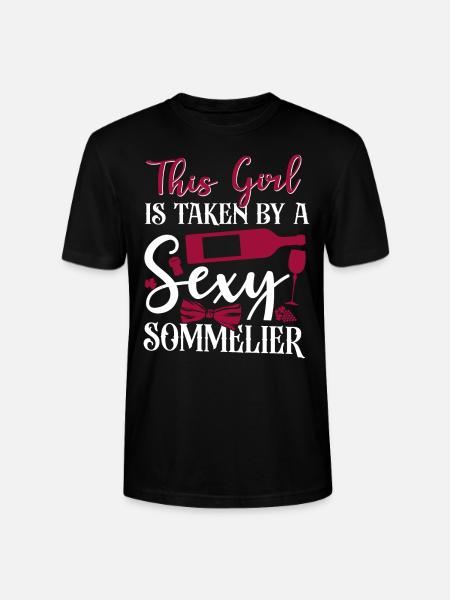 Sommelier Wine Drinking Tasting - Stanley/Stella CRAFTER Unisex Organic T-Shirt - black