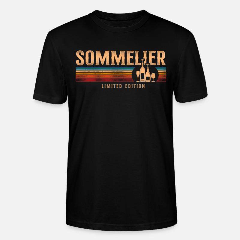 Sommelier Wine Drinking Tasting - Stanley/Stella Unisex Bio-T-Shirt CRAFTER - Schwarz