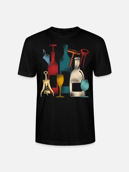 Sommelier Wine Drinking Tasting - Stanley/Stella CRAFTER Unisex Organic T-Shirt - black