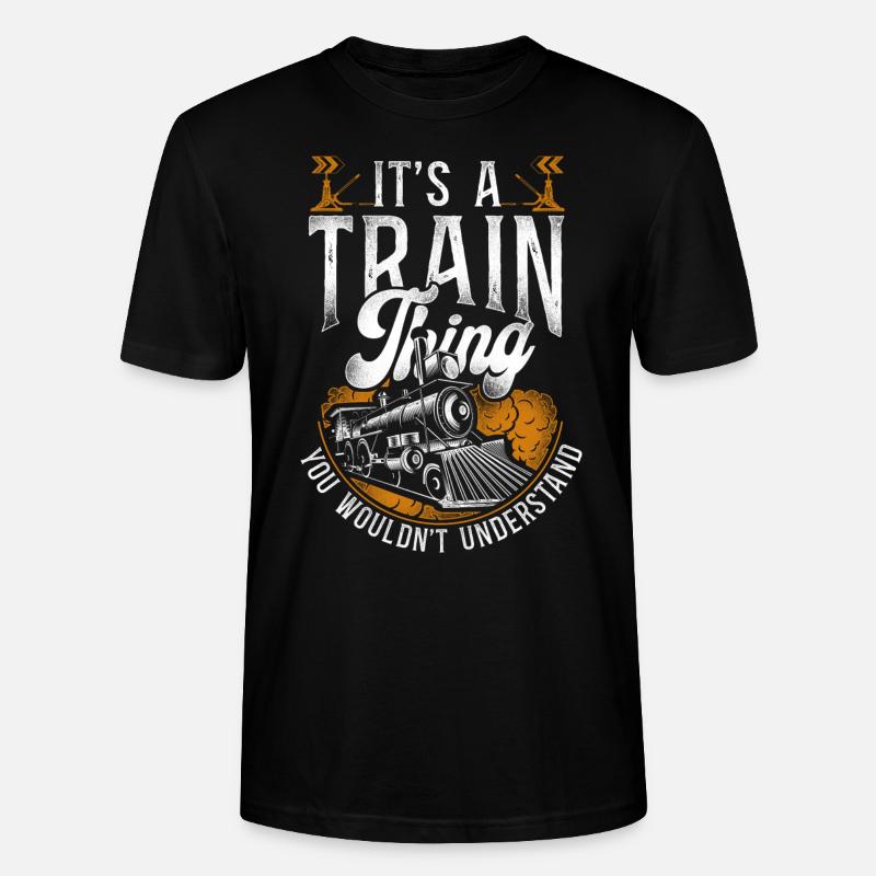 Steam Train Driver Trainspotting - Stanley/Stella Unisex Bio-T-Shirt CRAFTER - Schwarz
