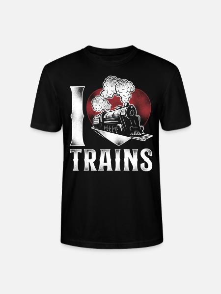 Steam Train Driver Trainspotting - Stanley/Stella CRAFTER Unisex Organic T-Shirt - black