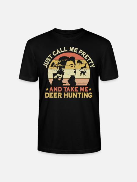 Buck Deer Chasse Hunter Girl - T-shirt bio CRAFTER Stanley Stella Unisexe - noir