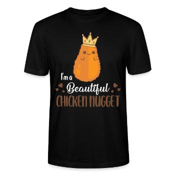 Je suis une belle pépite de poulet - T-shirt bio CRAFTER Stanley Stella Unisexe - noir - Devant - Alina (178cm) & Michal (187cm)