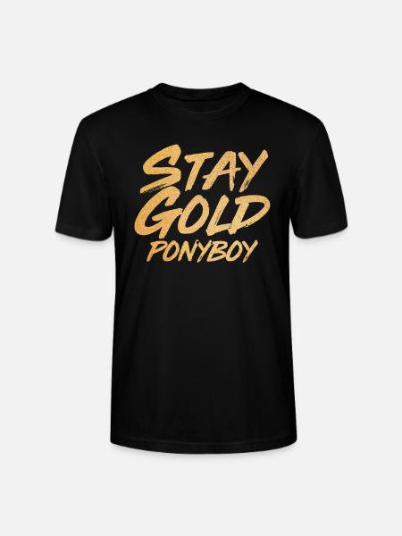 Stay Gold Ponyboy - Stanley/Stella CRAFTER Unisex Organic T-Shirt - black