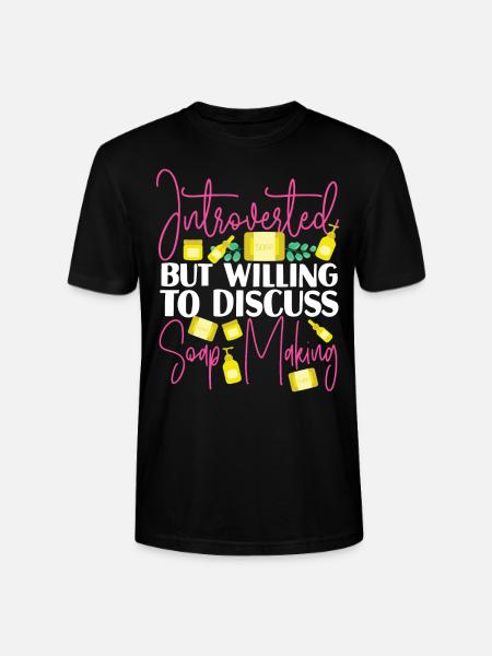 Soap Making Crafting Introverted - Stanley/Stella CRAFTER Unisex Organic T-Shirt - black