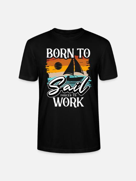Sailor Sailing Ship Sailboat - Stanley/Stella CRAFTER Unisex Organic T-Shirt - black
