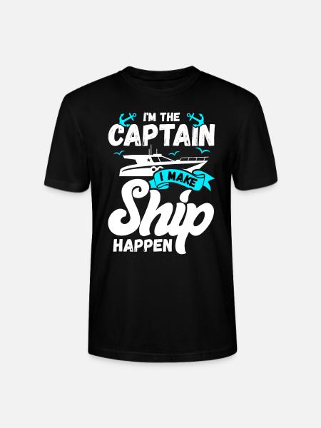 Sailor Sailing Ship Sailboat - Stanley/Stella CRAFTER Unisex Organic T-Shirt - black