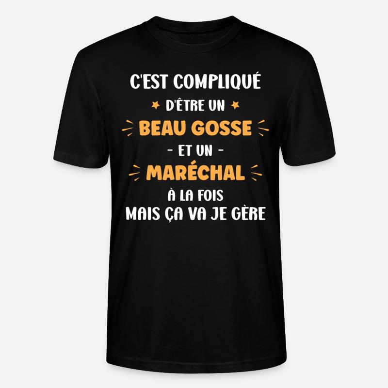 Beau gosse maréchal - T-shirt bio CRAFTER Stanley Stella Unisexe - noir
