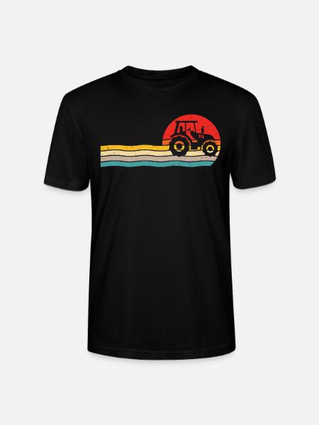 Retro t-skjorte traktor for bondetraktor - Stanley/Stella CRAFTER unisex økologisk T-skjorte - svart
