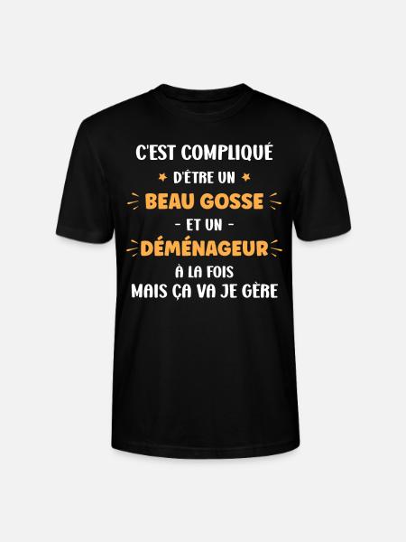 déménageur - T-shirt bio CRAFTER Stanley Stella Unisexe - noir