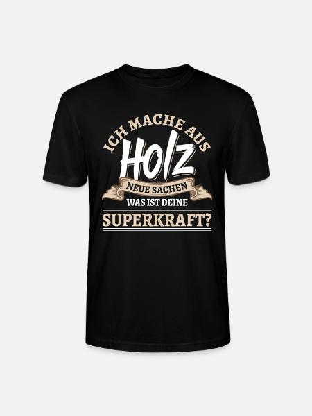 Upcycling Schreiner Holzbearbeitung - Stanley/Stella Unisex Bio-T-Shirt CRAFTER - Schwarz