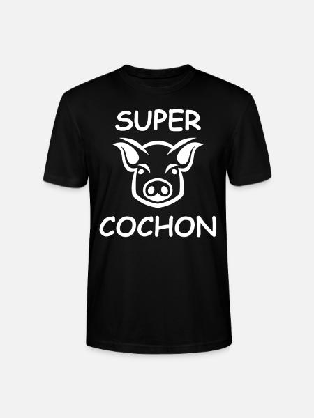 Super cochon - T-shirt bio CRAFTER Stanley Stella Unisexe - noir