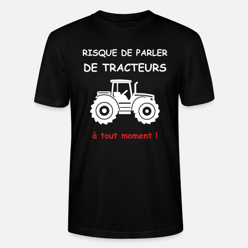 Risque de parler de tracteurs - T-shirt bio CRAFTER Stanley Stella Unisexe - noir