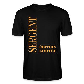 sergent - T-shirt bio CRAFTER Stanley Stella Unisexe - noir - Devant - Alina (178cm) & Michal (187cm)