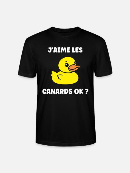 J'aime les canards - T-shirt bio CRAFTER Stanley Stella Unisexe - noir