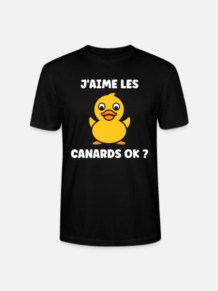 J'aime les canards - T-shirt bio CRAFTER Stanley Stella Unisexe - noir