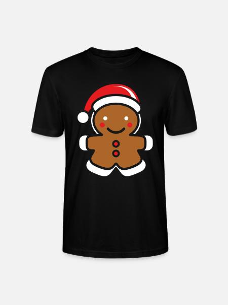 Gingerbread Man - Stanley/Stella CRAFTER Unisex Organic T-Shirt - black