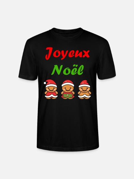 Joyeux noel pain d'épice - T-shirt bio CRAFTER Stanley Stella Unisexe - noir